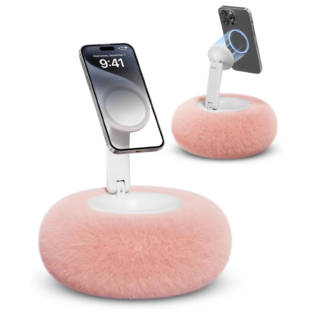 Plush Pillow Adjustable Magnetic Phone Stand