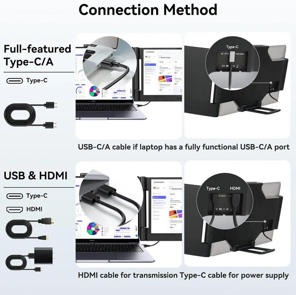 Portable Monitors For Windows Mac Android Chrome 14-17 Inch
