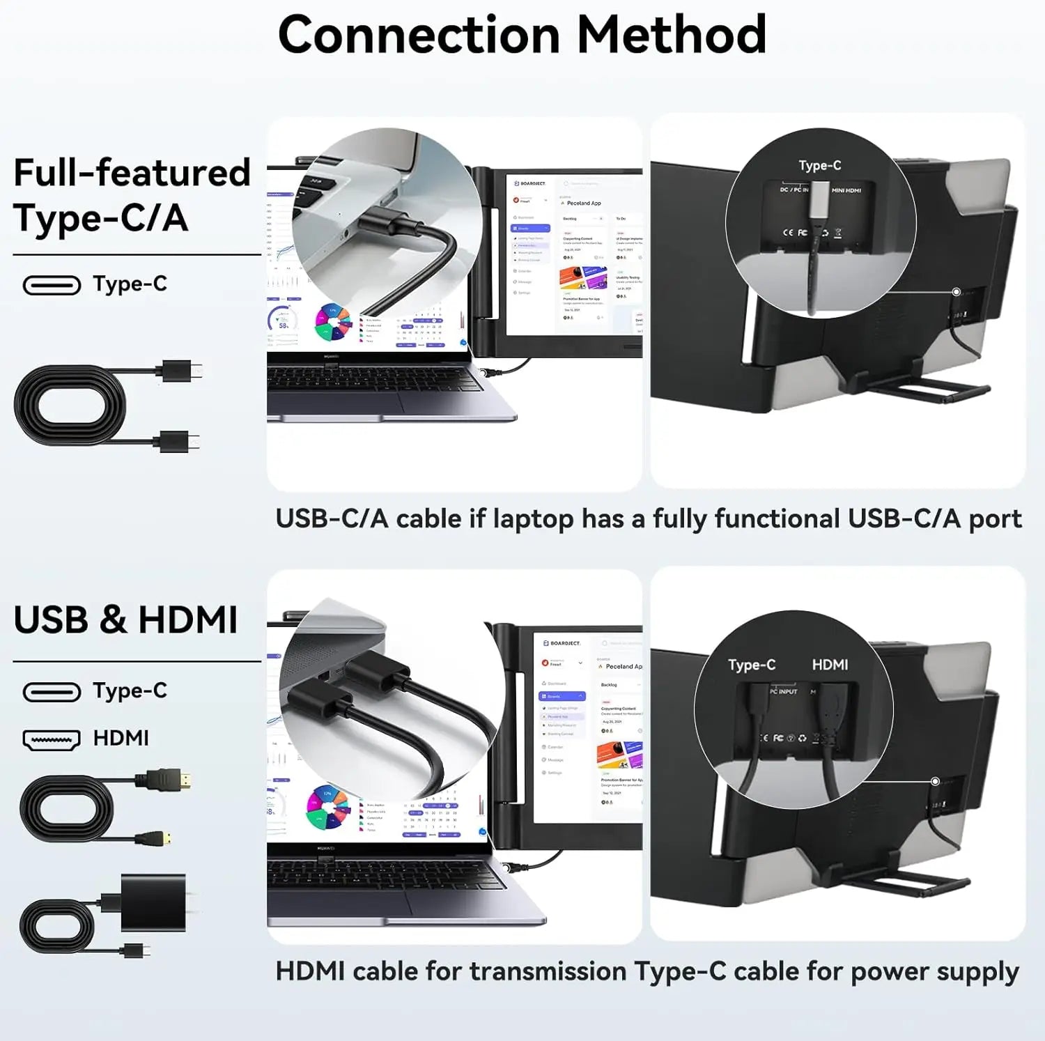 Portable Monitors For Windows Mac Android Chrome 14-17 Inch