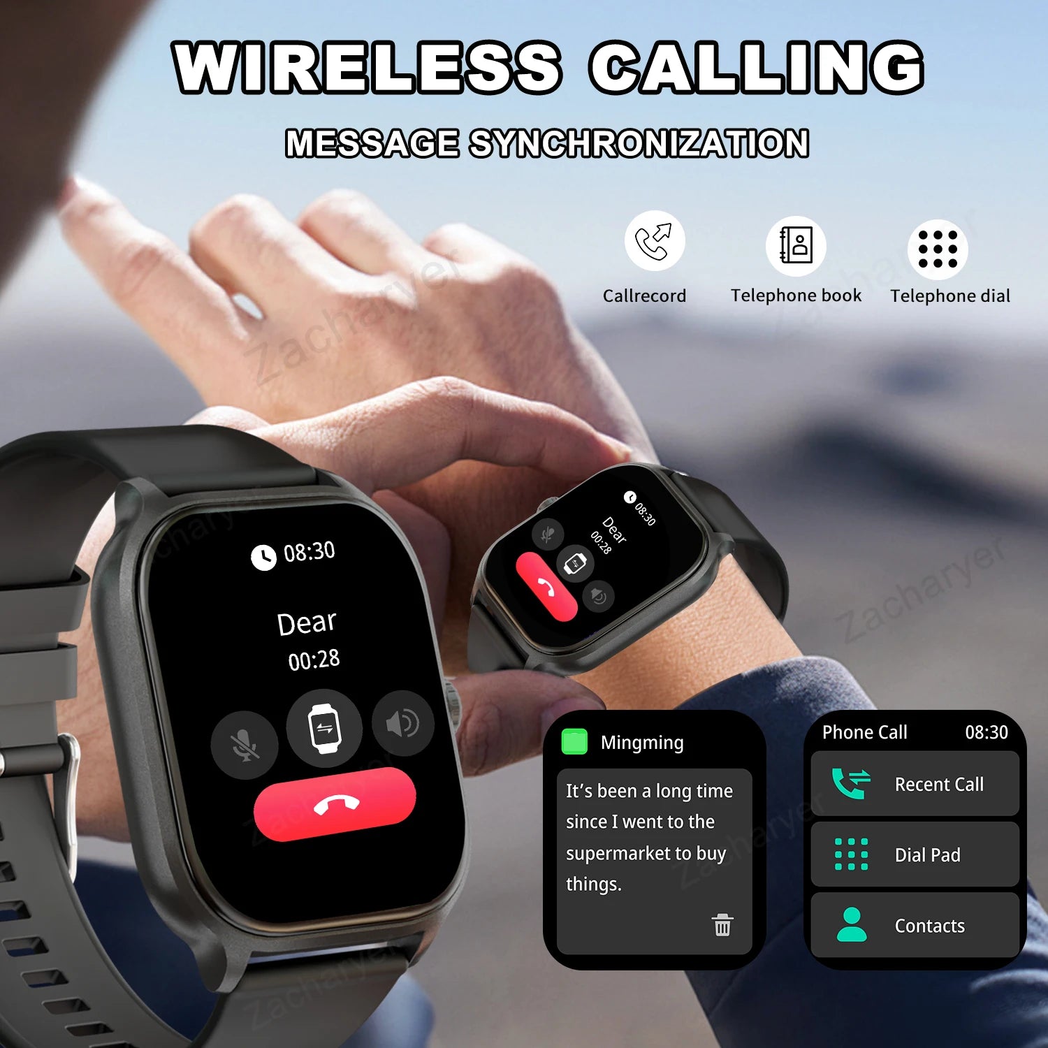 Wireless Calling/Dial Sport Mode Smart Watch