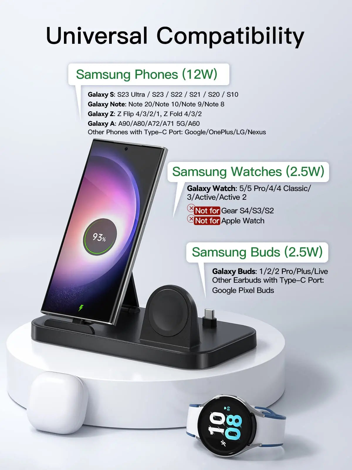 3 in 1 Charging Station for Samsung