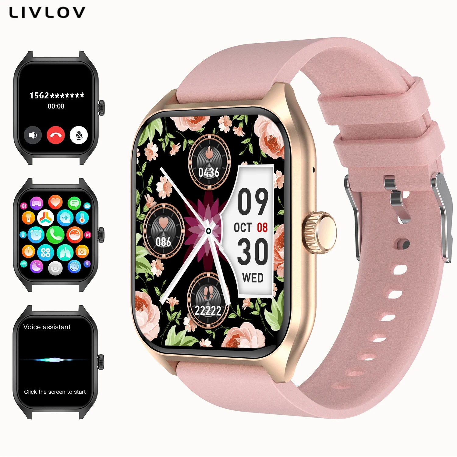 Voice Assistant Waterproof Smart Watch, Activity Tracker