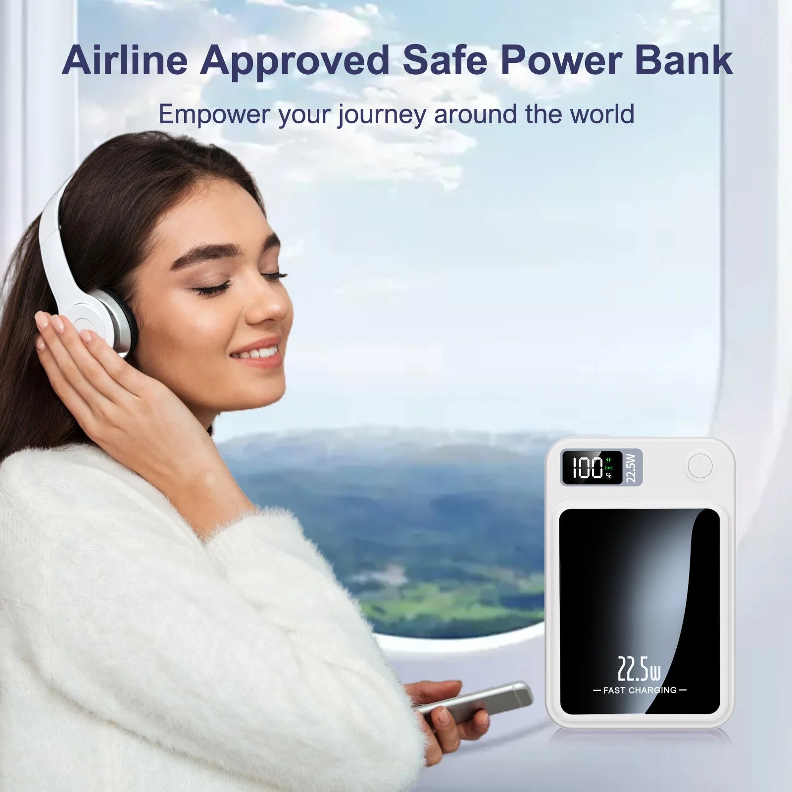 Wireless Magnetic Power Bank Charger, Foldable