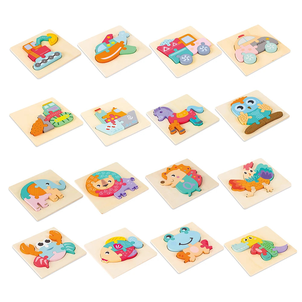 Animal Jigsaw Puzzle Interactive Developmental Toy