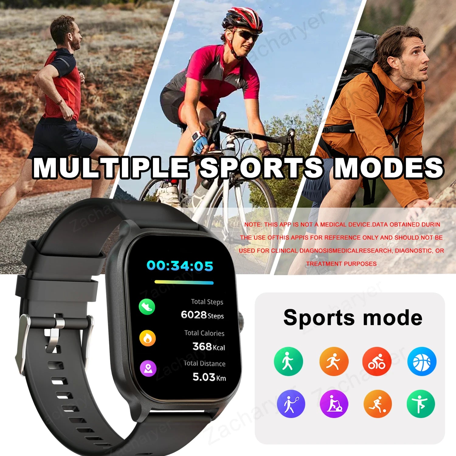 Wireless Calling/Dial Sport Mode Smart Watch