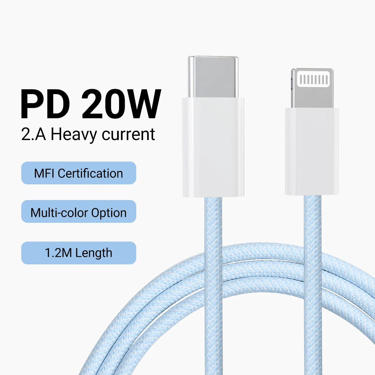 3-Pack Fast Charging Type C To Lightning Cable