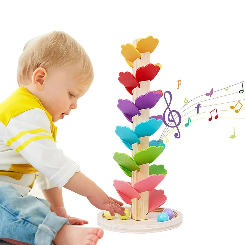 Wooden Music Tree Montessori Toy, Learning Game for Kids 3+ Years Old