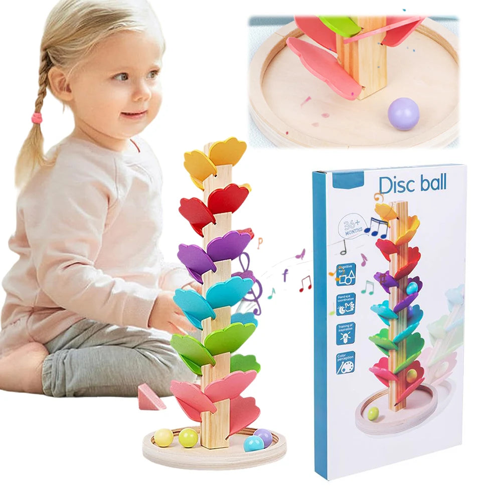 Wooden Music Tree Montessori Toy, Learning Game for Kids 3+ Years Old