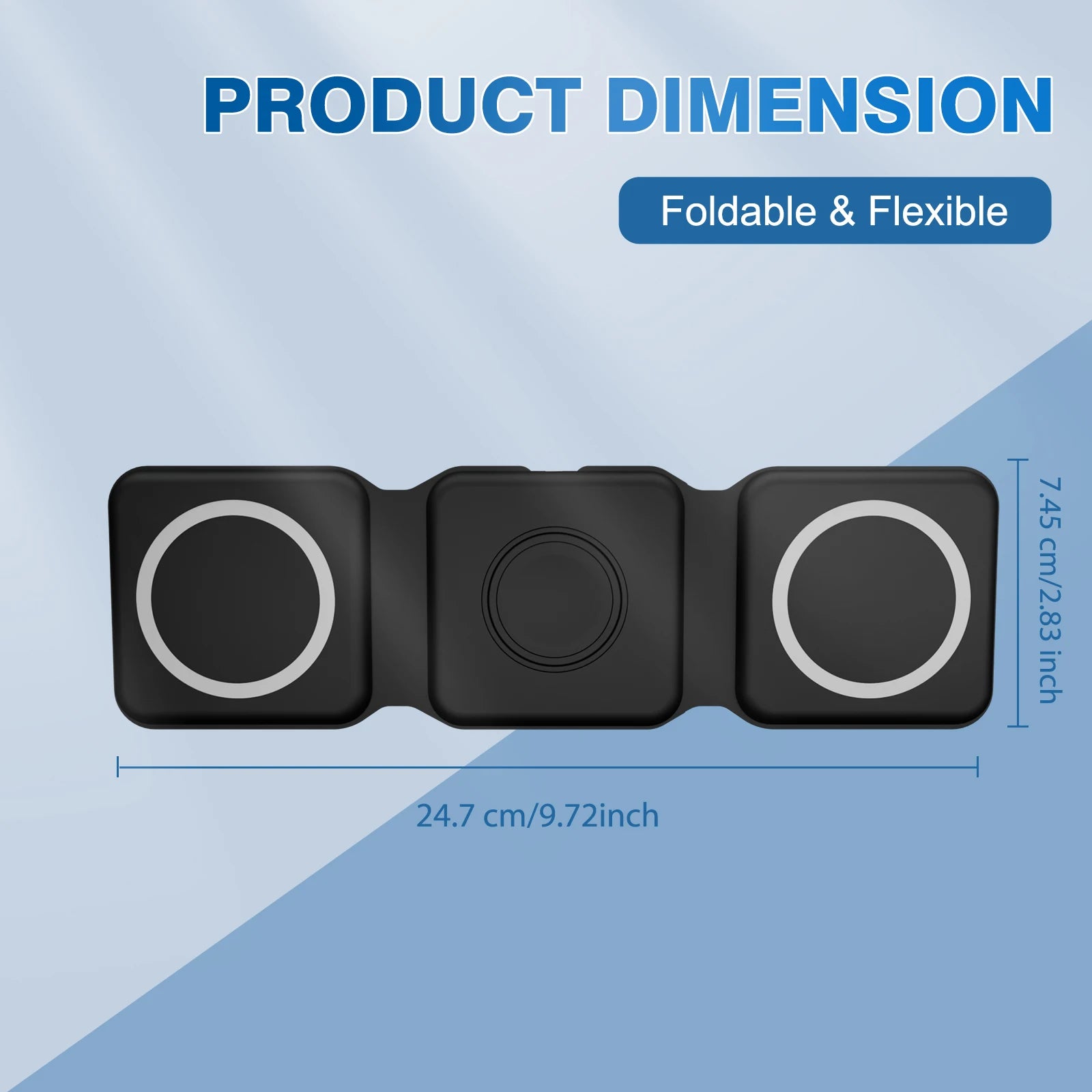 Magnetic Wireless Travel Charging Flexible Dock Station