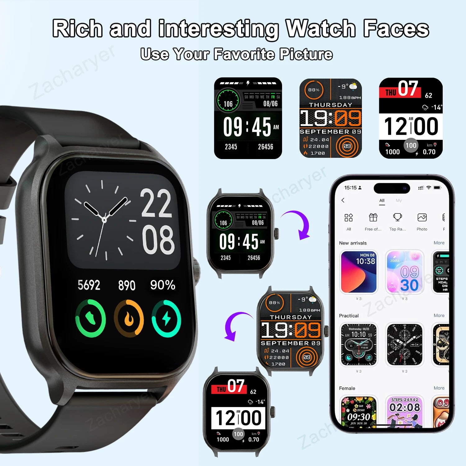 Wireless Calling/Dial Sport Mode Smart Watch
