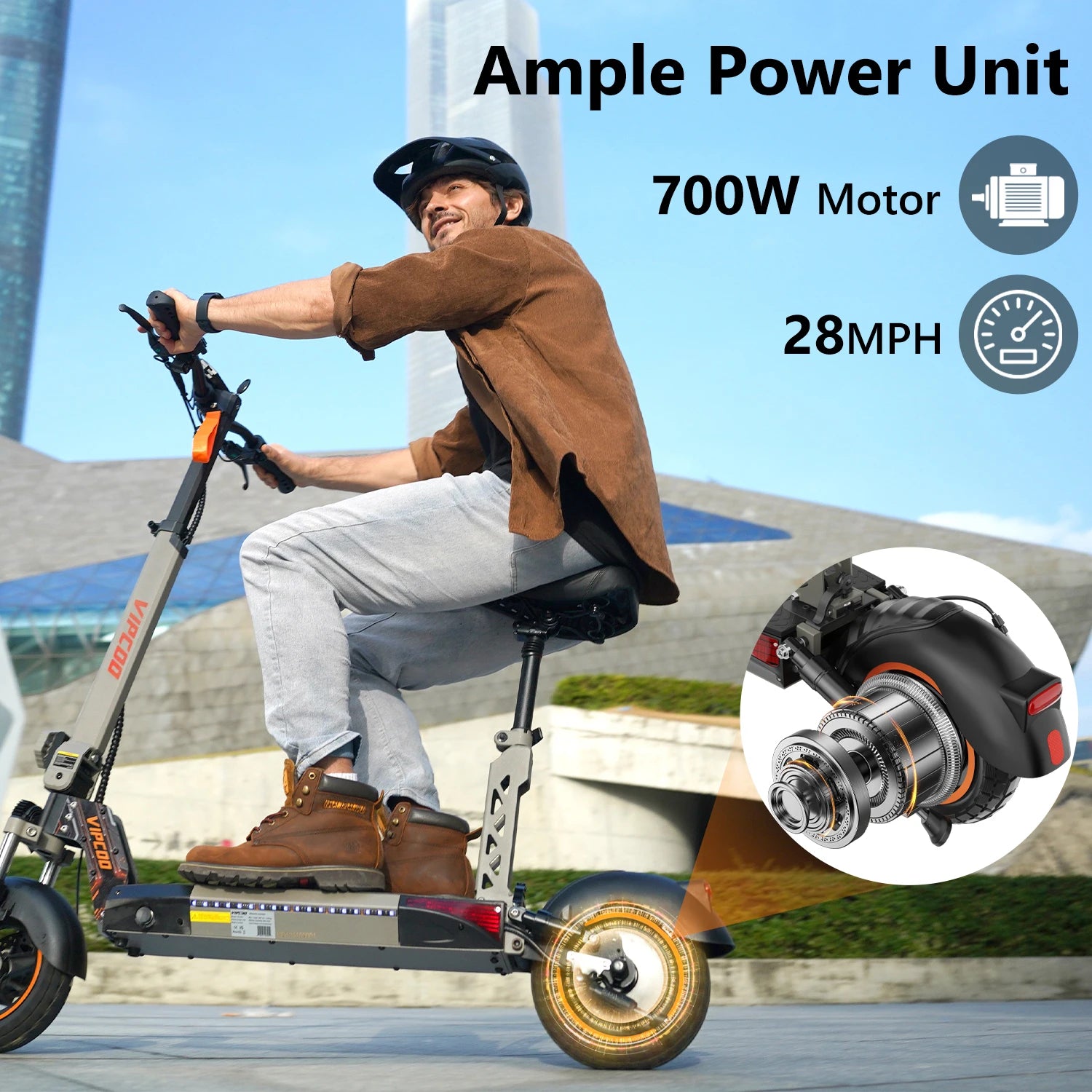 10" Off--Road EScooter That Folds With Battery Power
