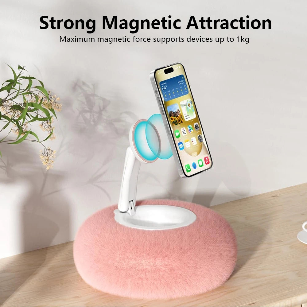 Plush Pillow Adjustable Magnetic Phone Stand