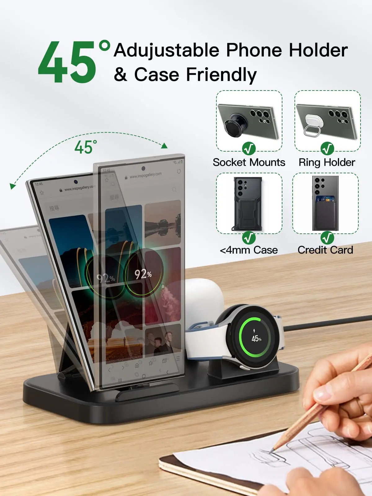 3 in 1 Charging Station for Samsung