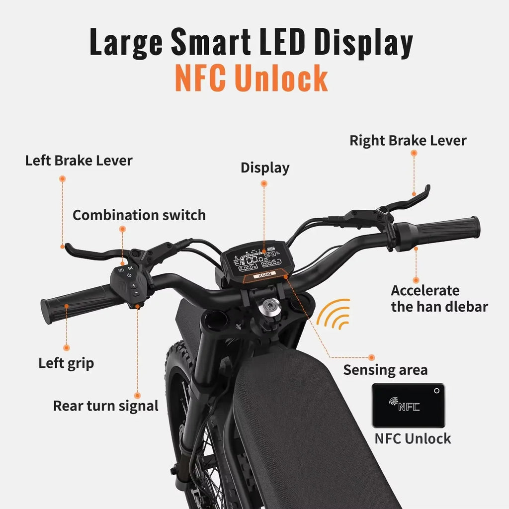 Dual Battery 25-Inch Off-Road Tires Outdoor Off-Road E-Bike