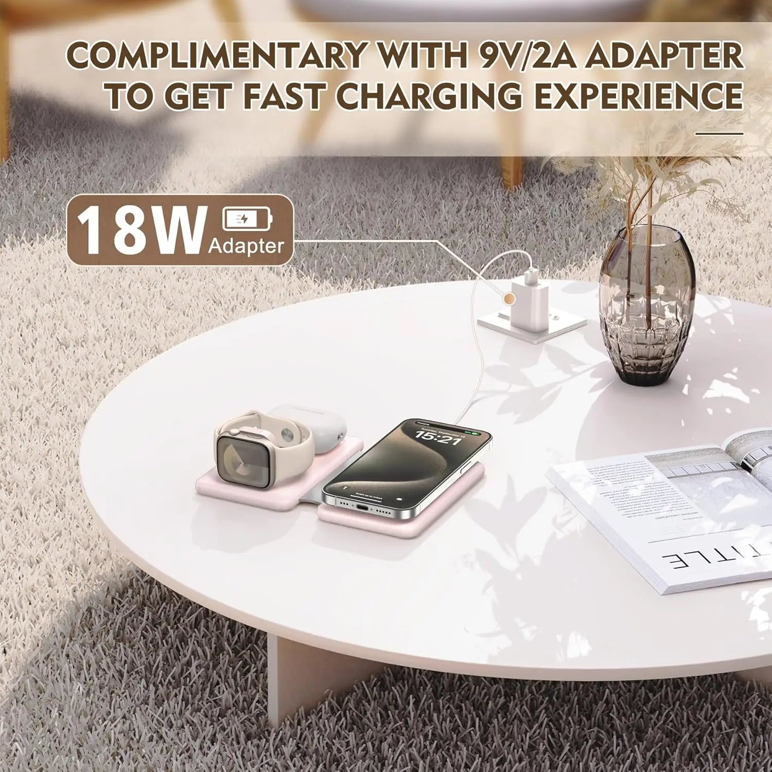 Cell Phone Wireless  Travel Charging Station