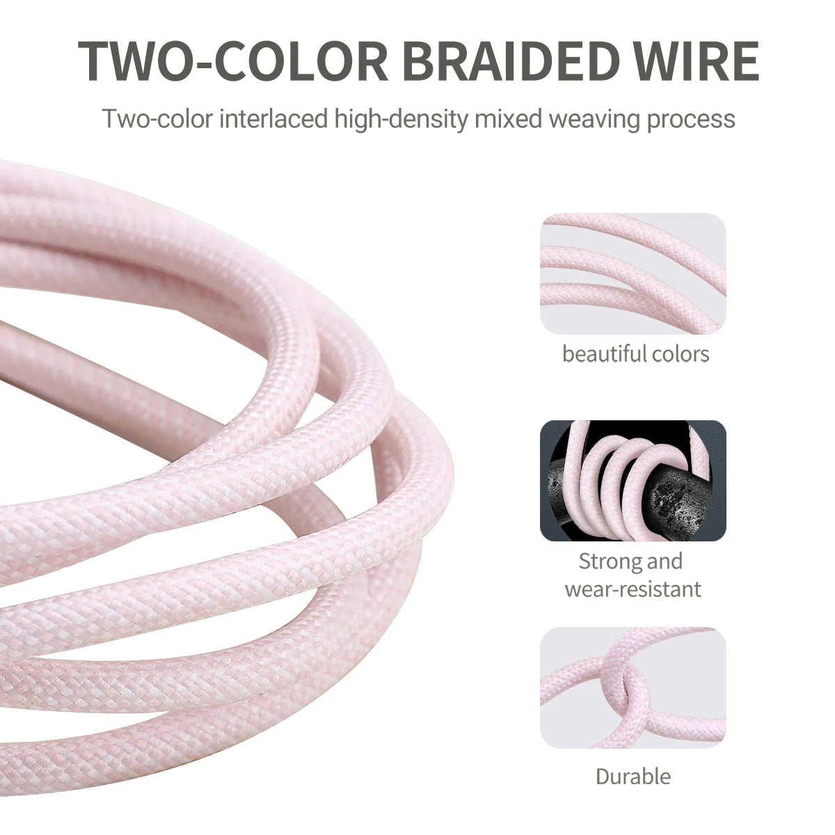 3-Pack Fast Charging Type C To Lightning Cable