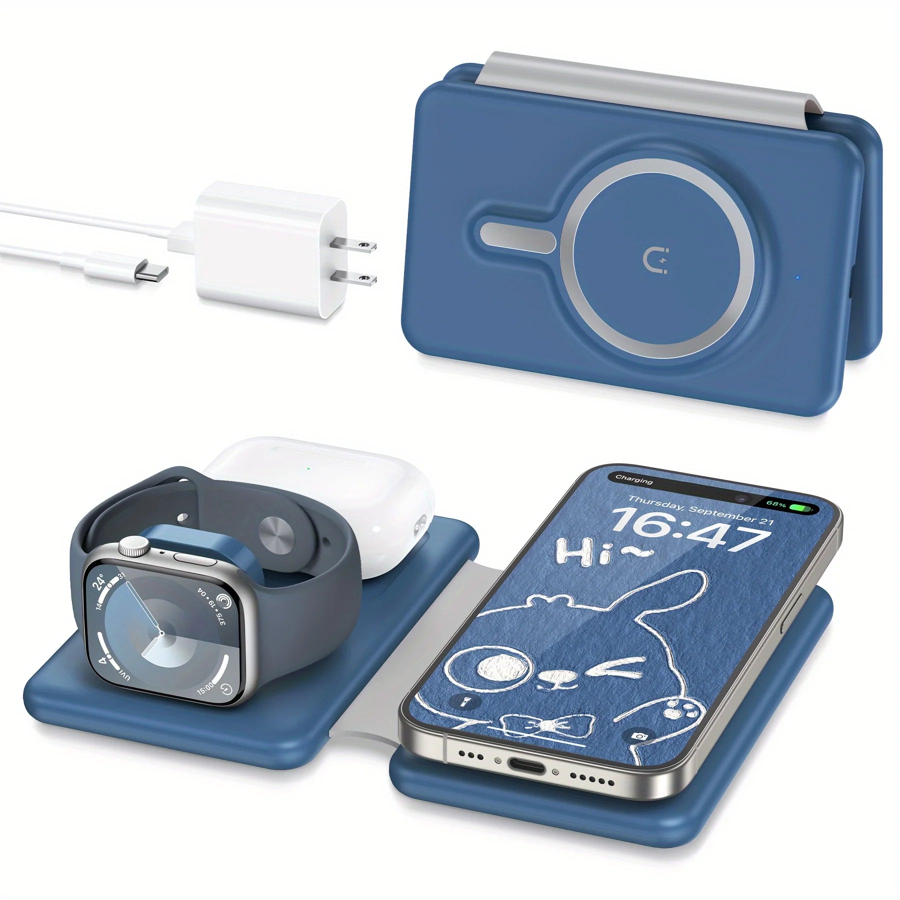 Cell Phone Wireless  Travel Charging Station