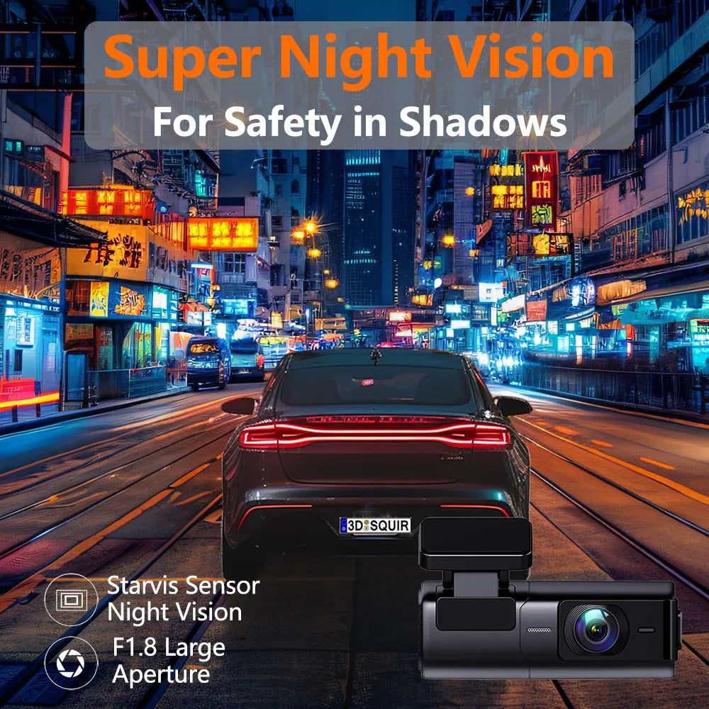 Dash Cam Front and Rear for Car Video Recorder