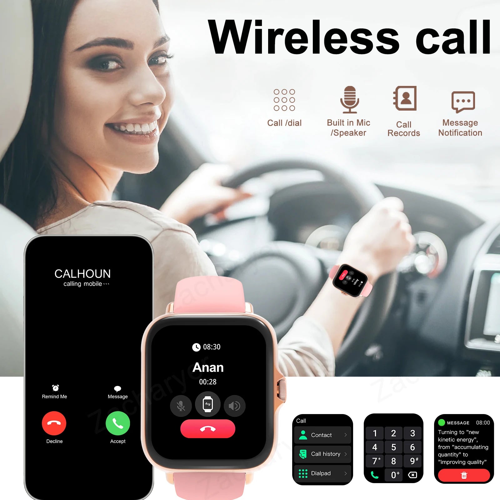 Bluetooth Sports Smart Watch Fitness Tracker