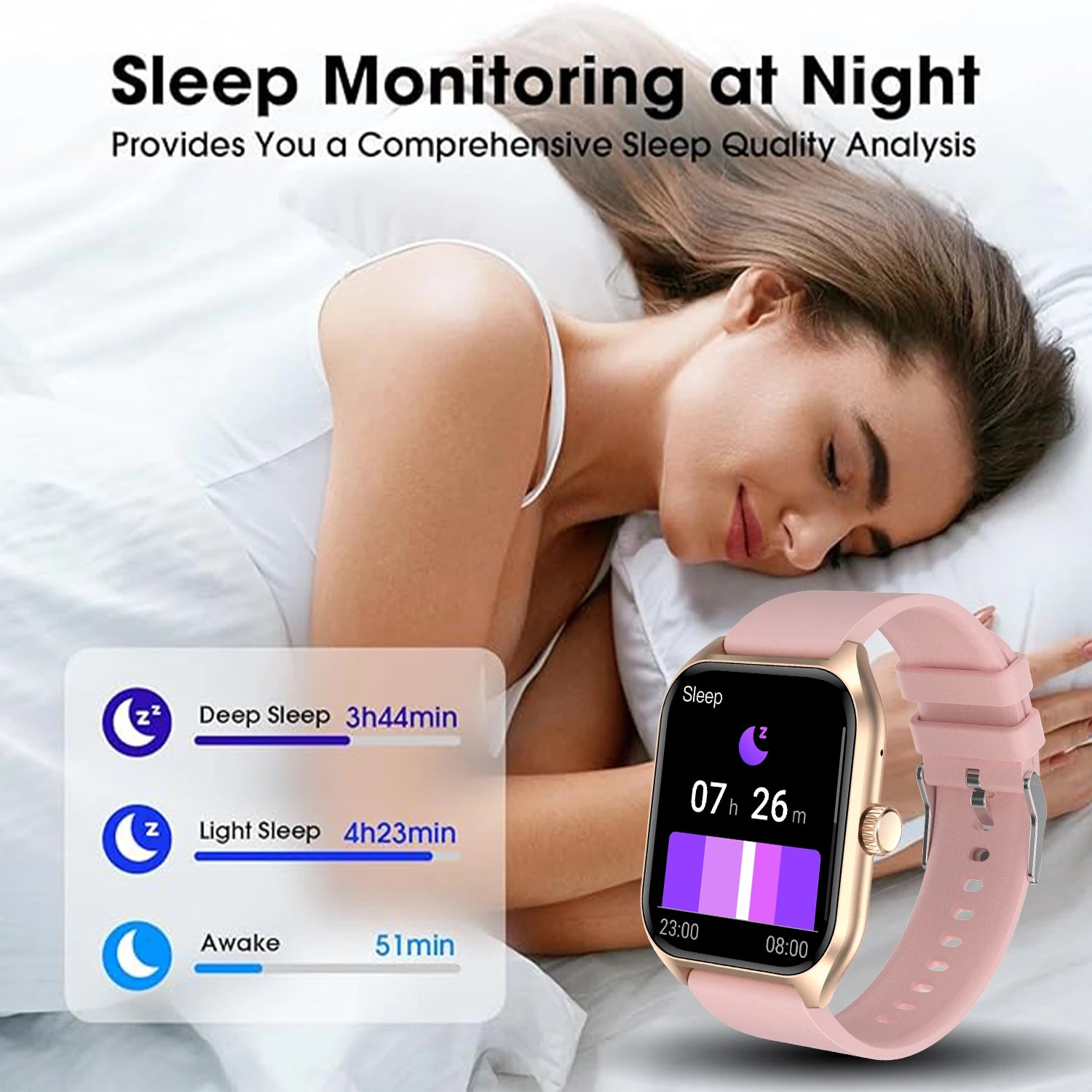Voice Assistant Waterproof Smart Watch, Activity Tracker
