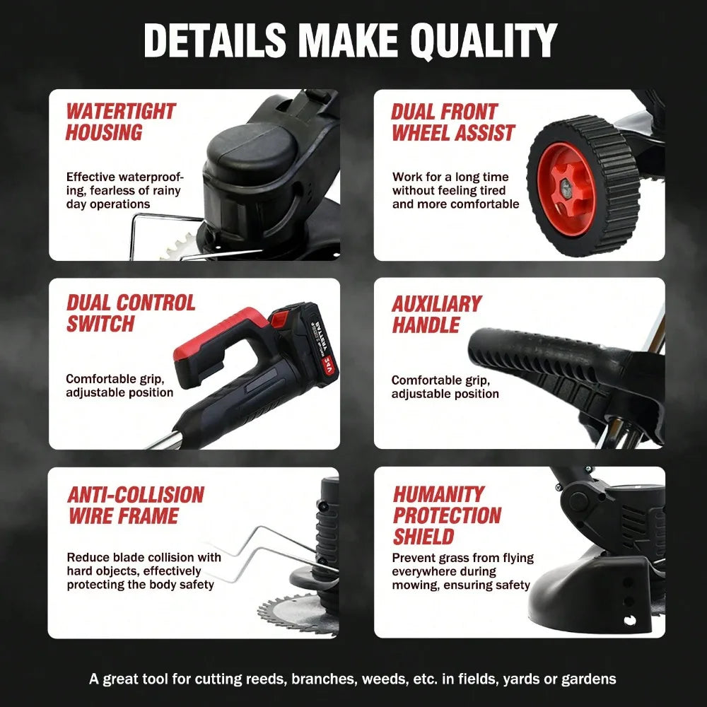 4 in 1 Outdoor Lawn Cutter, Foldable Design