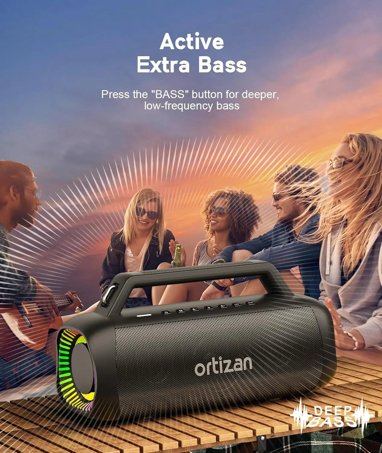 Portable Wireless Bluetooth Outdoor Bass Speaker