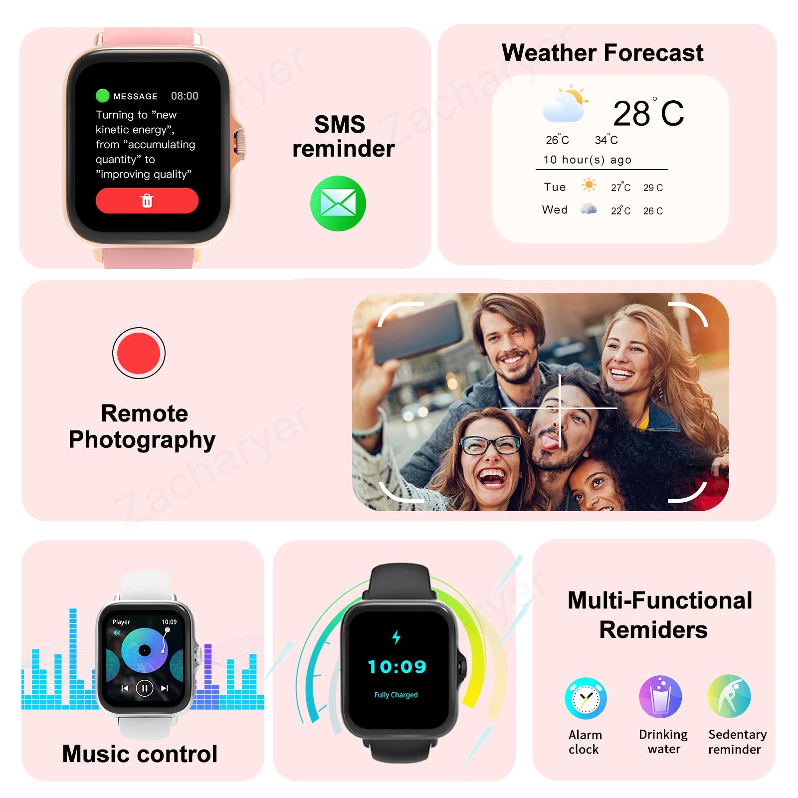 Bluetooth Sports Smart Watch Fitness Tracker