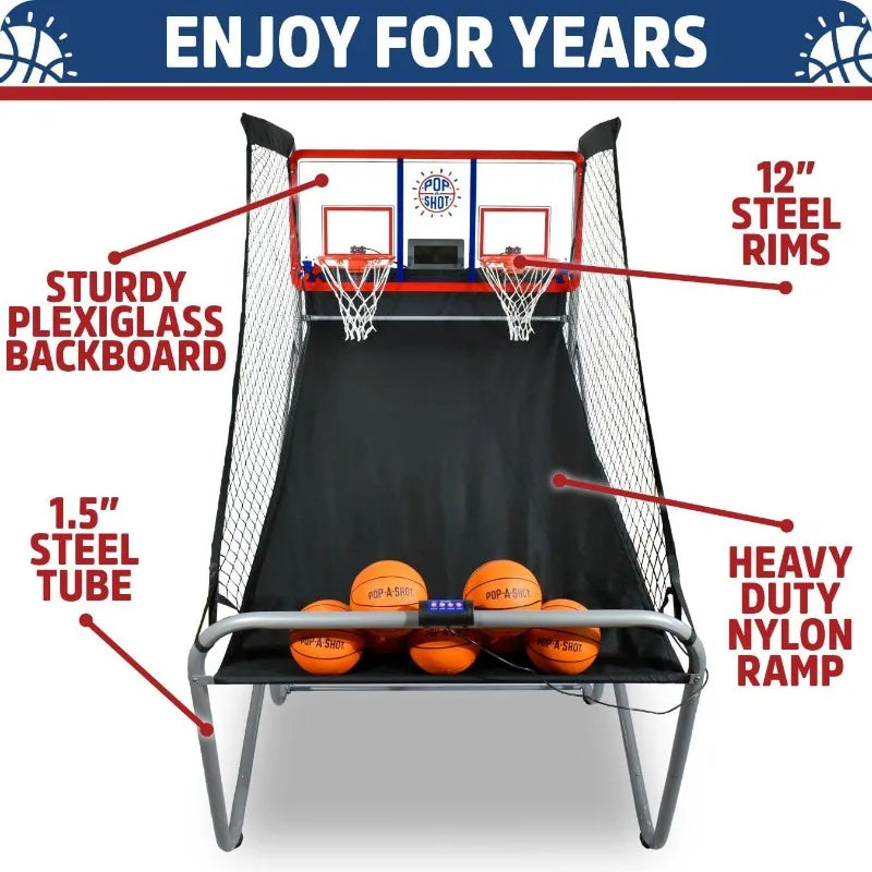 Indoor/Outdoor Dual Shot Basketball Arcade Game