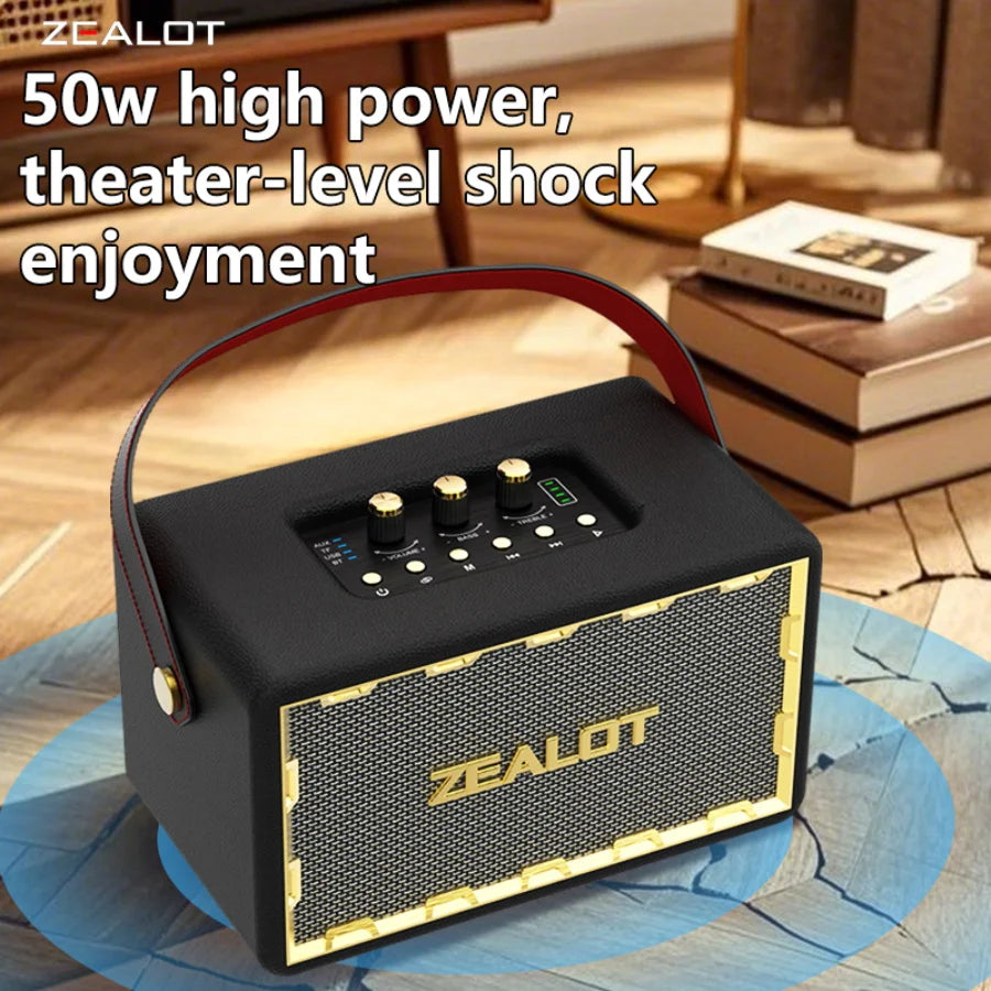 Retro Wireless Speakers, Outdoor Portable Subwoofer Speaker