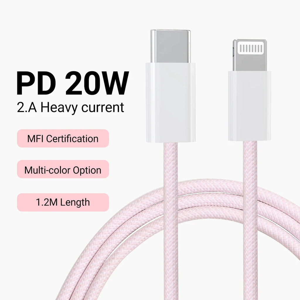 3-Pack Fast Charging Type C To Lightning Cable
