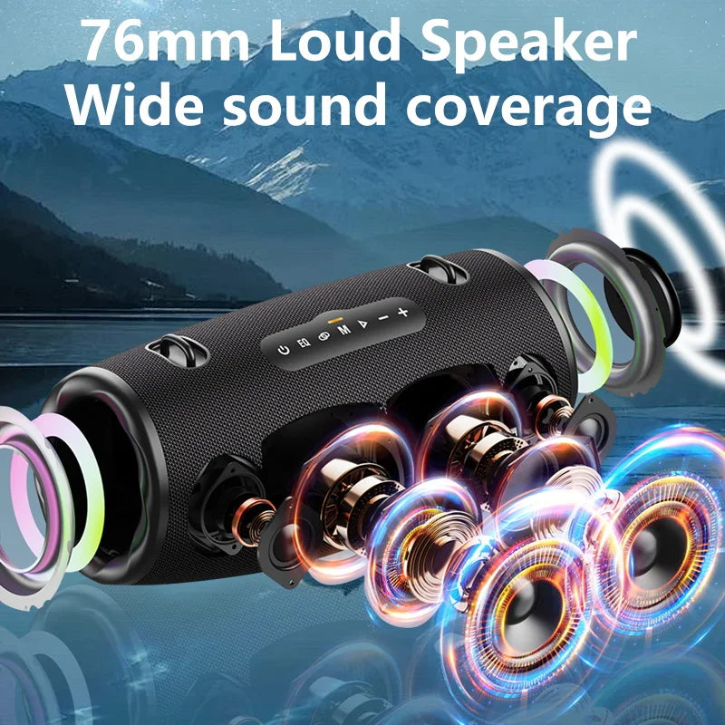 Outdoor Portable Wireless Bluetooth Speaker Water-Resistant