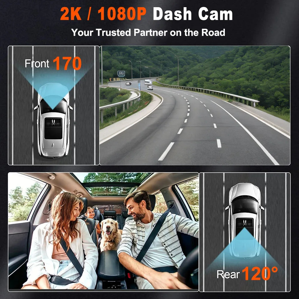 Dash Cam Front and Rear for Car Video Recorder