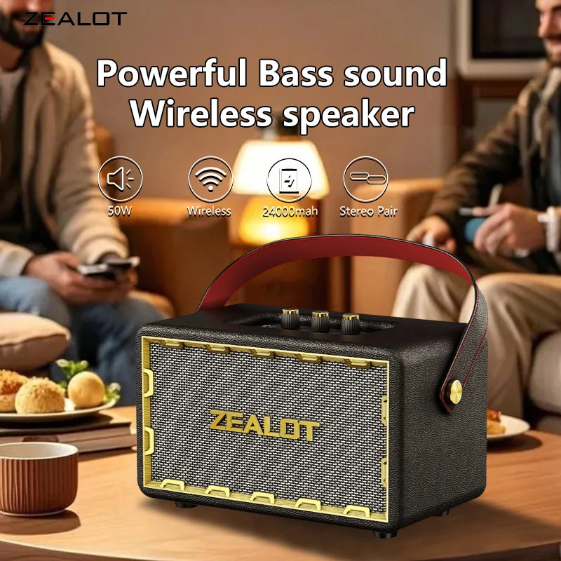 Retro Wireless Speakers, Outdoor Portable Subwoofer Speaker