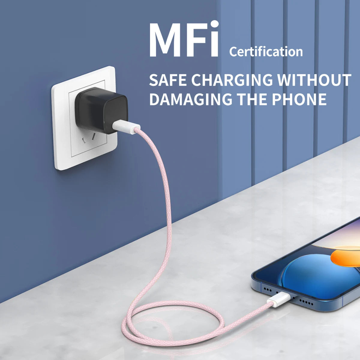 3-Pack Fast Charging Type C To Lightning Cable